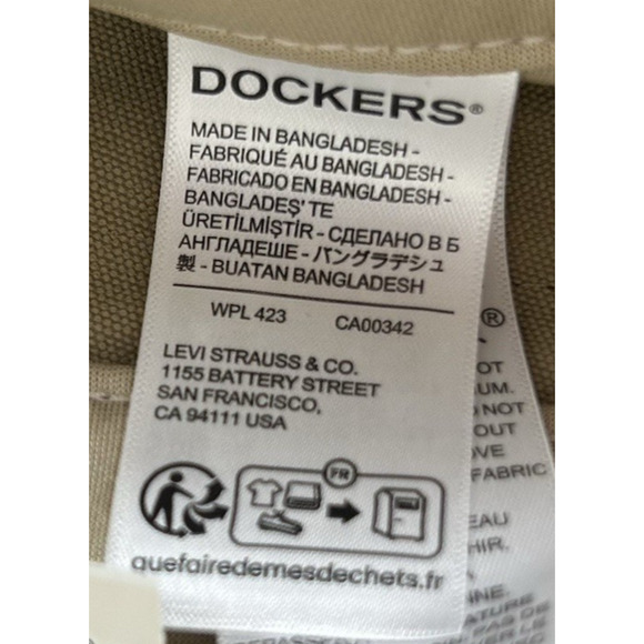 Dockers Mens' Pants Go Jean Cut Straight Fit Sz 33x30 Security Pocket Beige $66 - Picture 9 of 9